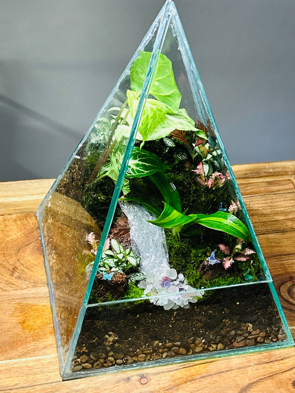 Crystal Pyramid Terrarium – Handmade Moss Garden Gift Sydney Unique Decor