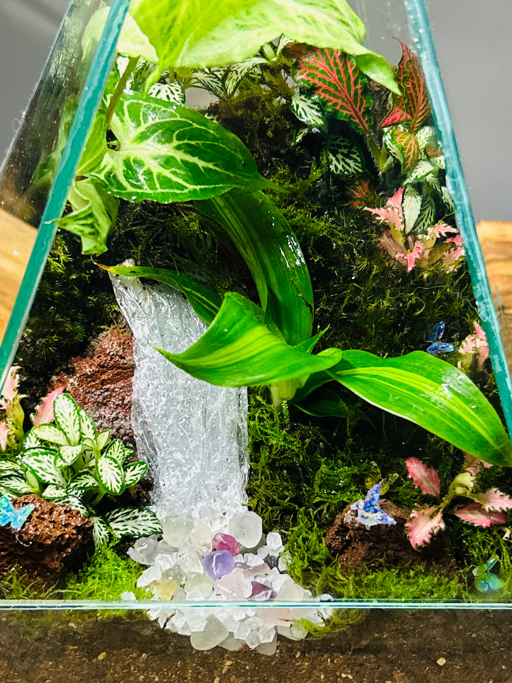 Crystal Pyramid Terrarium – Handmade Moss Garden Gift Sydney Unique Decor
