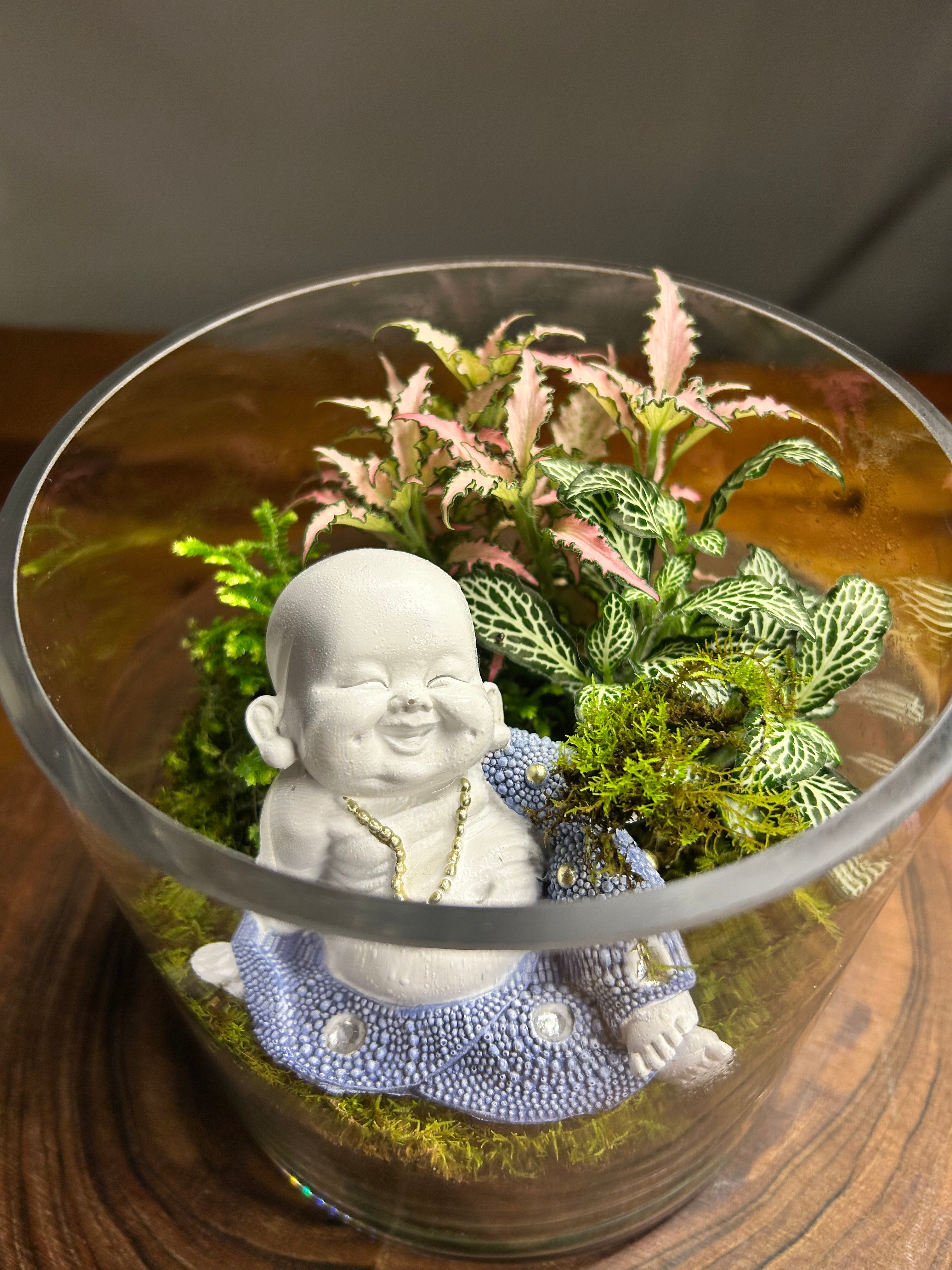 Joyful Buddha Garden – Handmade Living Terrarium
