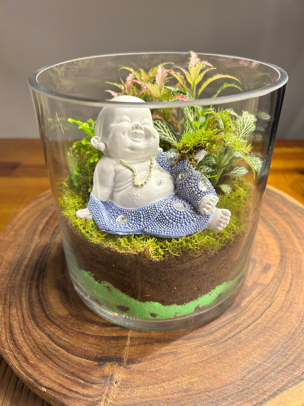 Joyful Buddha Garden – Handmade Living Terrarium