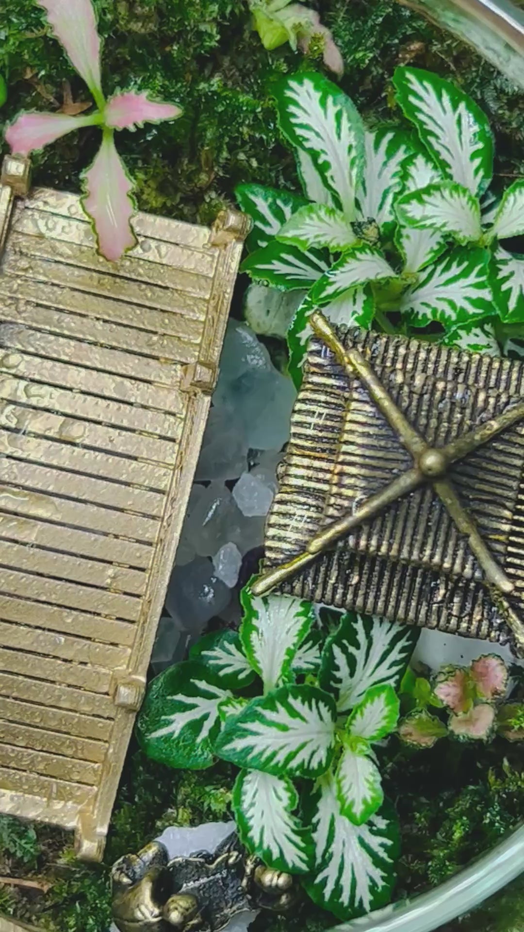 Mini Baby Buddha Terrarium – Handmade Zen Decor with Glowing Pebbles